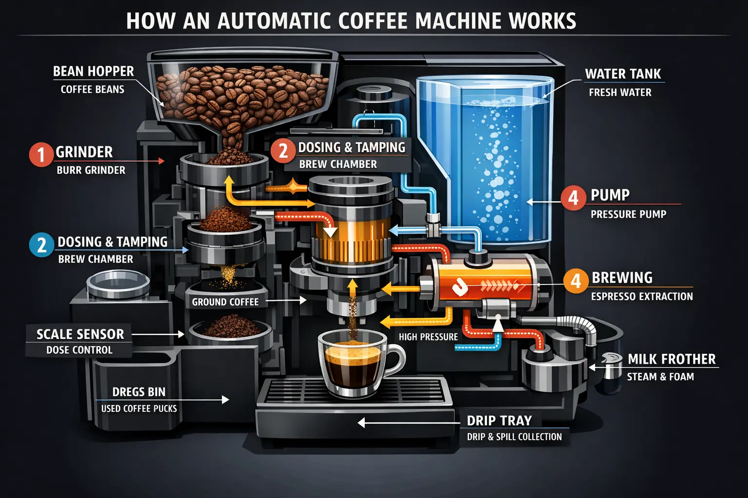 GPT Image 1.5 Coffee machine diagram