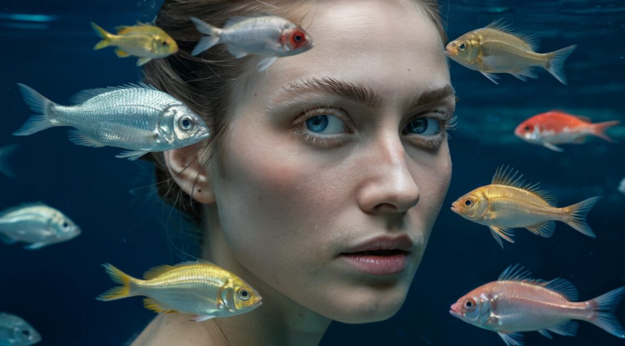 Ideogram V3 Underwater portrait