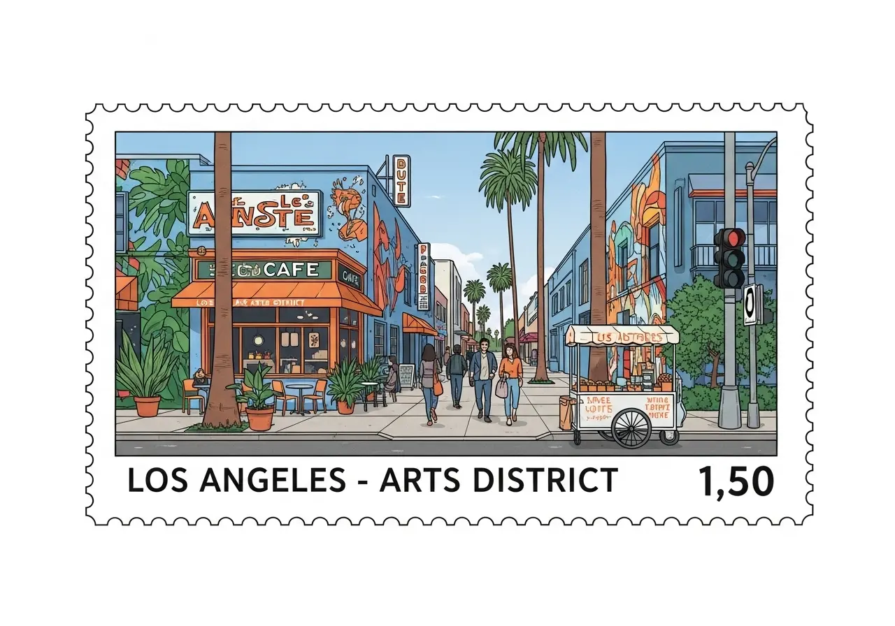 Imagen 4 Arts district illustration